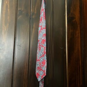 Red and Blue Paisley Silk Tie